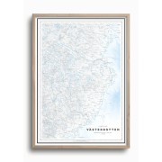 Landskapskarta Västerbotten 50x70cm Dapa Maps